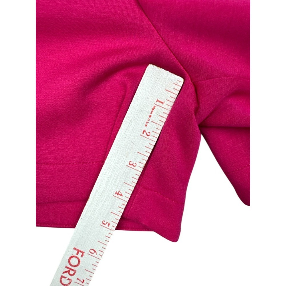 Pink Half Zip Sleeveless Cropped Sweatshirt & High Waisted Shorts Set Size Small - Picture 9 of 11